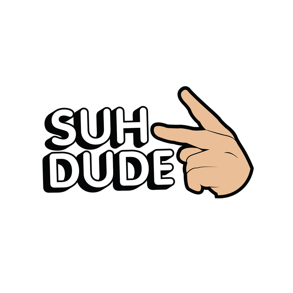 "Suh dude" peace hand sign sticker